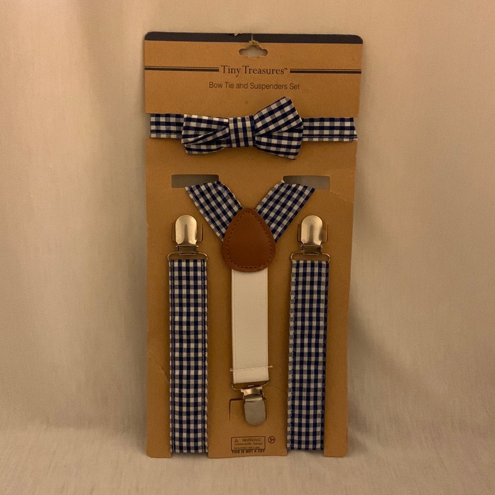 Bowtie and suspender set for toddler boy😍